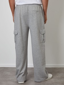 Custom Mens Fleece Cargo Jogger Sweat Pants Slim Athletic Fit Midweight Training Trousers Casual Activewear - Product Image 2