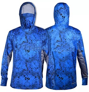 Unisex UPF50+ Spandex/Polyester Custom Color Outdoor <b>Sun</b> Block UV Waterproof Breathable Fishing Wear Long Sleeve Hoodie <b>Shirt</b> - Product Image 3