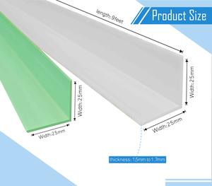 Protector de Esquinas en Forma de L de PVC Resistente – Protector de Bordes de Plástico Industrial y Perfil de Ángulo Duradero para Muebles y Paredes de Almacén - Product Image 2