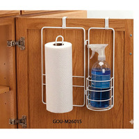 Organisateur de rangement multifonctionnel moderne en fer à fixation murale ou sur porte, non pliable, facile à assembler et à nettoyer