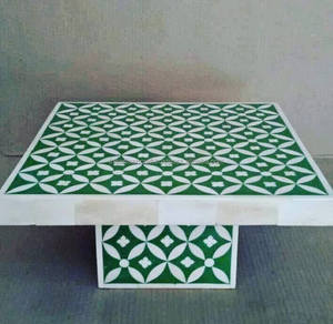 Soporte para Pastel con Incrustaciones de Hueso, Hecho a Mano, Expositor de Postres Único y Decorativo para Bodas, Fiestas y el Hogar - Product Image 4