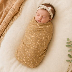 Manta Envolvente para Bebé de Muselina de Bambú y Algodón 100% Orgánico |   Envoltura Personalizada para Bebé con Estampado Arcoíris Boho, Suave y Transpirable, Premium - Product Image 4