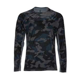 Chemises de pêche en jersey à col rond, design camouflage, protection solaire UPF50+, 100% polyester et élasthanne, sublimation - Product Image 2
