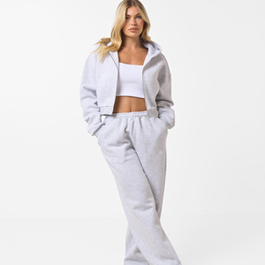 Ensemble de survêtement pour femme, coupe classique, deux pièces, 100 % coton, manches courtes, vêtements d'hiver, haute qualité, nouveau style, vente en gros - Product Image 1