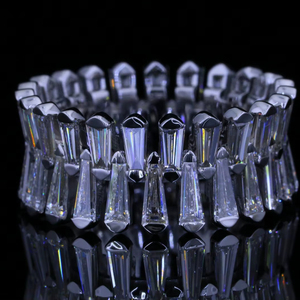 แหวนแต่งงานแบบหลายแถวทันสมัย ทองคำขาว 10K 14K 18K ประดับเพชรทรงบาแกตต์ขนาด 6.95 กะรัต ผลิตในห้องปฏิบัติการ รับรองโดย IGI - Product Image 2