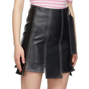New Arrival Genuine Leather Vintage Natural <b>Split</b> High Waist Premium Design Hot Selling Women's <b>Skirt</b> - Product Image 4