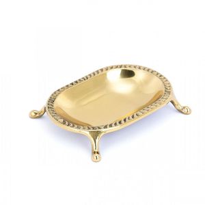 Traditional Brass Bathroom Soap Organizer <b>Wall</b> Mounted Soap Storage Tray for Luxury Washroom Decoration - Product Image 1