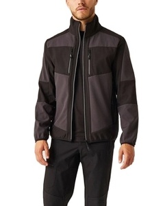 Vêtements de sport d'extérieur, design de logo personnalisé et couleur contrastée, veste softshell imperméable à col montant zippé pour hommes - Product Image 4