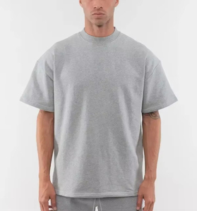 100% Cotton Custom Men's <b>Acid</b> Wash Oversized Blank T-Shirts Vintage Heavyweight <b>Drop</b> Shoulder Tees Wholesale T shirt - Product Image 2