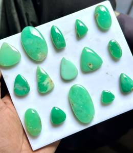 พลอยคริสโซเพรสสีเขียวธรรมชาติทรงรีแบบหลวมขายส่ง พลอยขายส่งสำหรับทำแหวนและจี้โดย MAHNAJ GEMS - Product Image 4