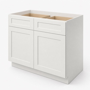 Gabinete de Cocina Inferior Personalizado de 42 Pulgadas, Blanco, Estilo Shaker, 2 Cajones, RTA, Fabricante OEM de Vietnam - Product Image 2