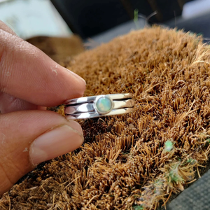 Natural Ethiopian <b>Opal</b> Spinner <b>Ring</b> 925 Sterling Silver Handmade Anxiety Fidget <b>Ring</b> For Him/Her - Product Image 3