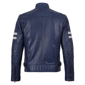 Chaqueta de Motociclista de Piel de Oveja 5KINGZ SPORTS, para Hombre, Acolchada, Corte Ajustado, Reversible, Impermeable, Ecológica, de Invierno - Product Image 4