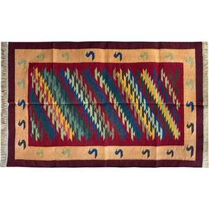 Tapis de sol légers en coton Dhurrie avec texture à tissage plat pour cuisine salon et chambre à coucher revêtement de sol 007 - Product Image 3