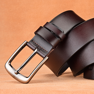 Ceinture en cuir véritable pour homme, boucle à ardillon en alliage, réversible, vente directe d'usine - Product Image 6