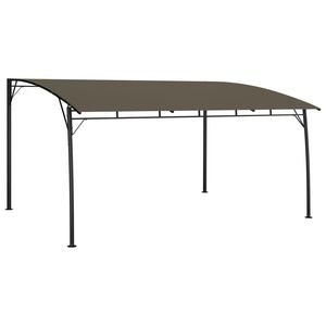Toldo de Acero con Recubrimiento en Polvo Color Taupe, Toldo de Tela 100% Poliéster para Gazebo y Pérgola - Product Image 1