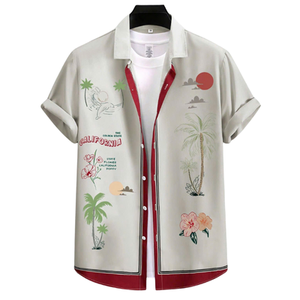 Mens Casual Button Down <b>Shirts</b> - Short Sleeve Summer Beach Hawaiian Tropical Vacation <b>Shirt</b> Relaxed Button up - Product Image 3