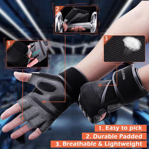 Gants d'entraînement de fitness avec support pour les poignets, gants de gym antidérapants pour la musculation, entraînement de bodybuilding, fabricant OEM - Product Image 6