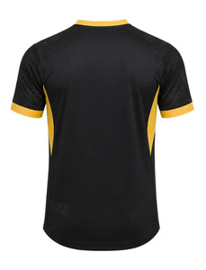 Custom Sublimation Soccer Jersey Black Gold Football Kit Custom <b>Team</b> Football Jersey OEM Custom Soccer Uniform Breathable - Product Image 3