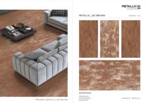 กระเบื้องพอร์ซเลนสีงาช้างเมทัลลิก ขนาด 600x1200 มม. รูปแบบขนาดใหญ่ พื้นผิวมันเงา คุณภาพพรีเมียม สำหรับตกแต่งผนังและพื้นภายในและภายนอกอาคาร ดีไซน์ทันสมัย ระดับพรีเมียม - Product Image 3