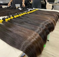 Precio al por mayor extensiones de cabello a granel color oscuro 100% cabello virgen vietnamita de alta calidad