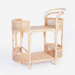 Food Drinks Tea Serving Cart Rattan <b>Trolley</b> Luxury <b>Hotel</b> Drink Cart Service <b>Trolleys</b> Wholesale - Product Image 4