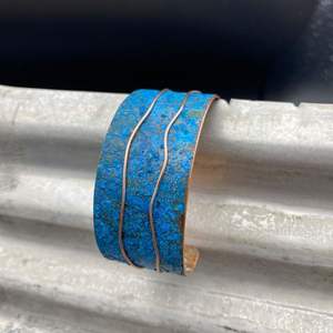 Mancuernillas y Brazaletes de Latón y Cobre Vintage de Diseño, Accesorios de Moda con Cristales - Product Image 1