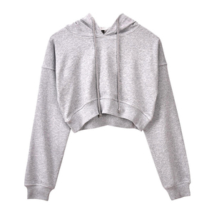 Women’s Premium Casual <b>Crop</b> Hoodie Sweatshirt, Long Sleeve Fleece Pullover Hooded <b>Top</b> with Comfortable Fit, Trendy Style - Product Image 5
