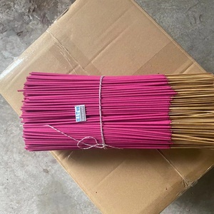 ธูปหอมสีชมพูพรีเมียม แกนไม้ไผ่ ติดทนนาน สำหรับใช้ในวัดและบ้าน - Product Image 1