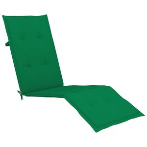 Chaise longue de patio en bois d'acacia solide avec repose-pieds et coussin Mobilier d'extérieur - Product Image 6