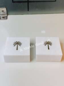 Boîte à bijoux en marbre blanc moderne de haute qualité, faite à la main, belle couleur blanche, meilleur prix de gros - Product Image 5