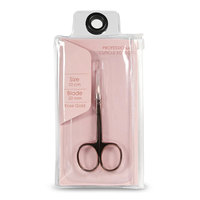 Ciseaux professionnels pour cuticules en acier inoxydable courbé couleur or rose, 10 cm, 20 mm, pour le soin des ongles