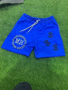 Shorts en maille noire sur mesure pour homme avec cordon de serrage, logo, décontractés, respirants, pour le sport, taille mi-haute - Product Image 3