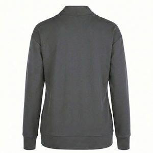 Chaqueta Quirúrgica OEM Personalizada para Enfermeras con Cremallera Frontal, Cuello Plano en V, Bolsillos de Punto Elástico, Diseño Atlético, Venta al por Mayor - Product Image 3