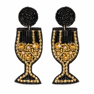 Boucles d'oreilles pendantes jaunes brodées à la main avec des sequins multicolores, des franges perlées et des accents en cristal, style statement - Product Image 6