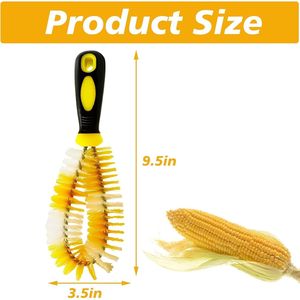 Spazzola per rimuovere il filo di mais con manico per la pulizia di frutta e verdura, ideale per carote e patate - Product Image 6