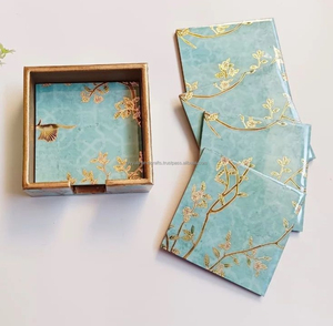 ที่รองแก้วไม้เรซินอีพ็อกซี่ทำจากไม้สำหรับดื่มชากาแฟ - Product Image 1