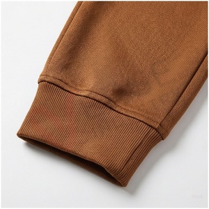 Ensemble de survêtement marron pour homme, manches longues, col montant, fermeture éclair sur le devant, couleur unie, respirant, coupe décontractée, vêtements d'automne - Product Image 6