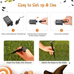 4 Feet <b>Halloween</b> <b>Inflatable</b> Pumpkin with Built-In LED Lights for Outdoor Holiday Yard Decorations - Product Image 4