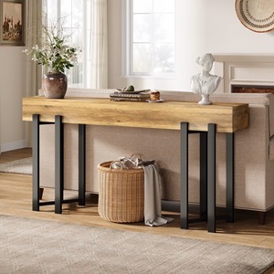LINEA Black Metal <b>Console</b> <b>table</b> with wooden Top luxury metal <b>console</b> <b>table</b> for living room - Product Image 6