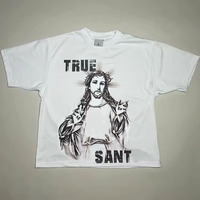 Ensemble de shorts et t-shirts streetwear personnalisés, style boxy, poids lourd, deux pièces, avec appliqué et patchs déchirés