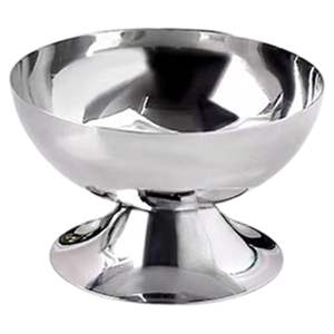 Bol à dessert sur pied en acier inoxydable, gobelet élégant et écologique pour sundae, milkshakes, glaces et céréales, non toxique, pour service - Product Image 5