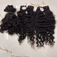 Lots de Cheveux Indiens Vierges Bruts Lisses 100% Naturels Non Traités Tissage de Cheveux Humains Pointes Épaisses Faible MOQ