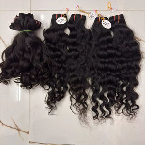 Extensiones de Cabello Virgen Indio Natural Liso 100% Sin Procesar con Puntas Gruesas y Bajo MOQ - Product Image 1