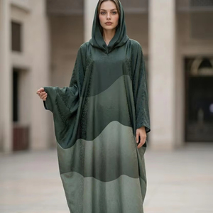 Women's Premium <b>Modest</b> Clothing Breathable Jazz Crepe Full-Length Abaya Khimar Women's Maxi Robe <b>Sets</b> - Product Image 1