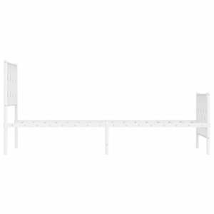 Estructura de Cama Individual de Acero Blanco Resistente, Cama Metálica Rectangular con Excelente Durabilidad - Product Image 6