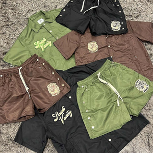 Nuevo Conjunto Corto de Chaqueta Cortavientos y Pantalones Cortos para Hombre, de Nailon Ligero e Impermeable, Venta al Por Mayor - Product Image 4