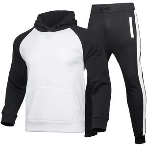 Hoodie Sweatpants <b>Jogger</b> Sets Cargo Pants Pullover Sweatshirt 100% <b>Polyester</b>/Cotton Fleece Oversized Casual Solid Men Track Suit - Product Image 4