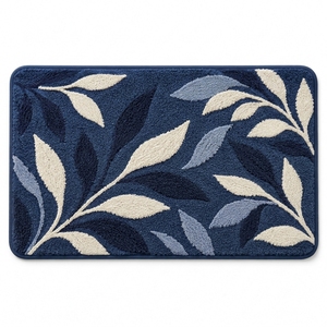 Alfombra de baño moderna hecha de tela de primera calidad con un diseño suave y cómodo, alta absorción, secado rápido y construcción duradera. - Product Image 1