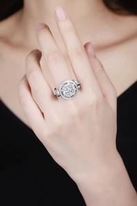 Adjustable <b>Crown</b> <b>Rings</b> for Women Royal Princess Style Fashion Jewelry Crystal Gold Plated Statement <b>Rings</b> Diamond Jewelry - Product Image 3